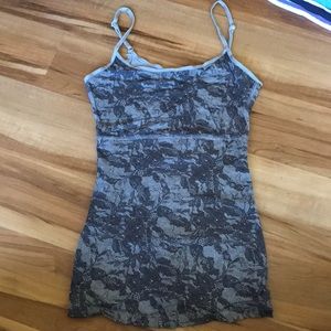 Grey floral print tank top, great for summer!